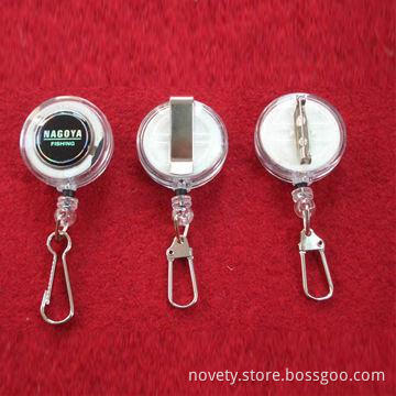 Badge Reels/Holders, Made of Plastic/ABS with Safety Pin/Clip on Backside, 32mm